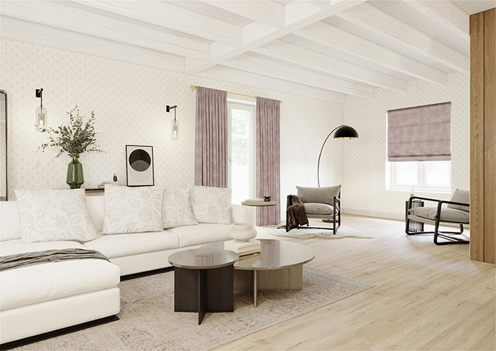 Florence Faux Suede, Petal Pink - Made to Measure Curtains - Image 7